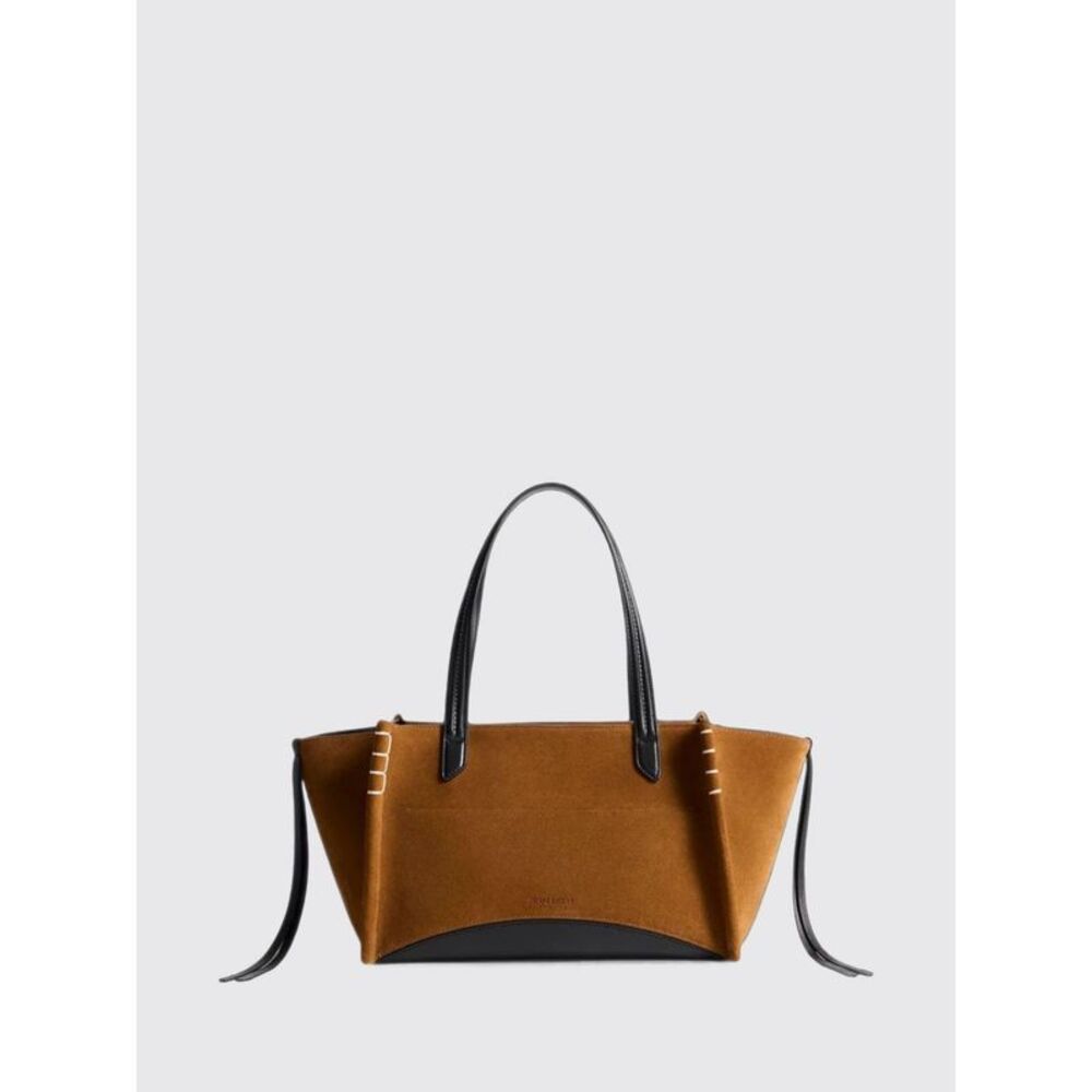 Jw Anderson Women Suede Shoulder Bag Jw Anderson With Contrast Stitching